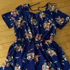 Sienna Sky Blue Floral Romper